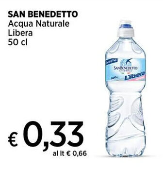 Ipercoop SAN BENEDETTO Acqua Naturale Libera 50 cl offerta