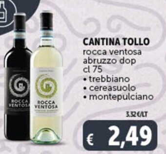 Deco Supermercati CANTINA TOLLO rocca ventosa abruzzo dop cl 75 • trebbiano • cereasuolo • montepulciano offerta