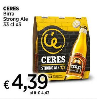 Ipercoop CERES Birra Strong Ale 33 cl x3 offerta