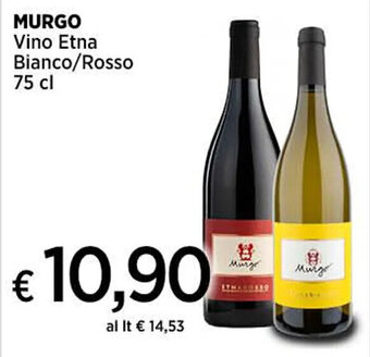 Ipercoop MURGO Vino Etna Bianco/Rosso 75 cl offerta