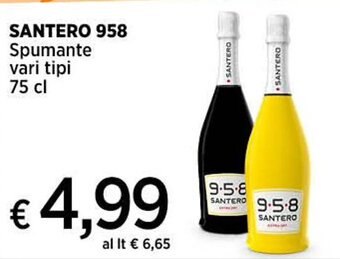 Ipercoop SANTERO 958 Spumante vari tipi 75 cl offerta