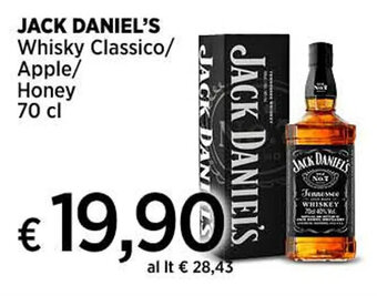 Ipercoop JACK DANIEL'S Whisky Classico/ Apple/ Honey 70 cl offerta