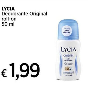 Ipercoop LYCIA Deodorante Original roll-on 50 ml offerta