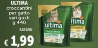 Deco Supermercati ULTIMA croccantini per gatto vari gusti g 440 offerta
