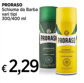 Ipercoop PRORASO Schiuma da Barba vari tipi 300/400 ml offerta