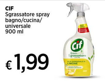 Ipercoop CIF Sgrassatore spray bagno/cucina/ universale 900 ml offerta