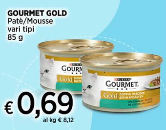 Ipercoop GOURMET GOLD Patè/Mousse vari tipi 85 g offerta
