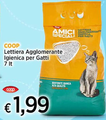 Ipercoop COOP Lettiera Agglomerante Igienica per Gatti 7 It offerta