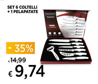 Ipercoop SET 6 COLTELLI + 1 PELAPATATE offerta
