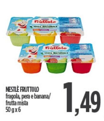 Ciro Amodio NESTLÈ FRUTTOLO fragola, pera e banana/ frutta mista 50 g x 6 offerta
