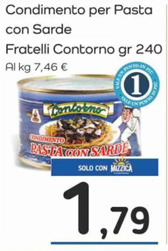 Famila Market Condimento per Pasta con Sarde Fratelli Contorno gr 240 offerta