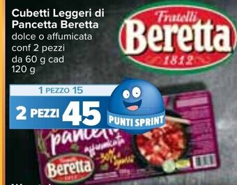 Carrefour Cubetti Leggeri di Pancetta Beretta 120 g offerta