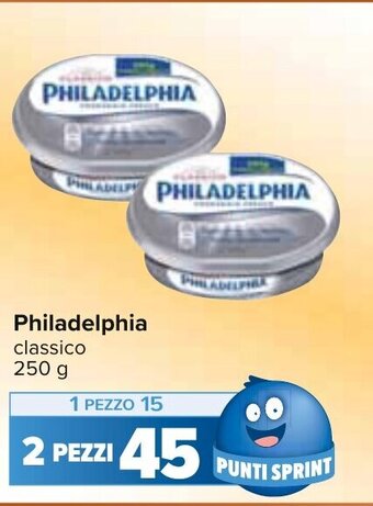 Carrefour Philadelphia classico 250 g offerta
