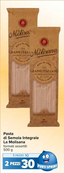 Carrefour Pasta di Semola Integrale La Molisana formati assortiti 500 g offerta