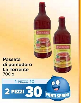 Carrefour Passata di pomodoro La Torrente 700 g offerta