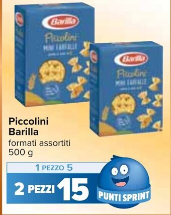 Carrefour Piccolini Barilla formati assortiti 500 g offerta