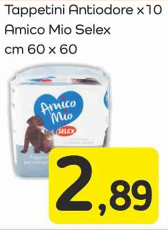 Famila Market Tappetini Antiodore x 10 Amico Mio Selex cm 60x90 offerta