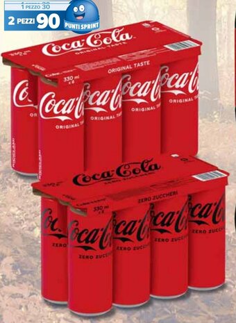 Carrefour Coca-Cola Regular o Zero 330 ml cad 2,64 l offerta