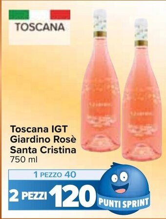 Carrefour Toscana IGT Giardino Rosè Santa Cristina 750 ml offerta