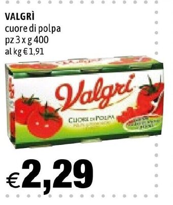 Hurrà VALGRI cuore di polpa pz 3x g 400 offerta