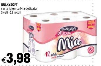 BULKYSOFT carta igienica Mia delicata 3 veli - 12 rotoli