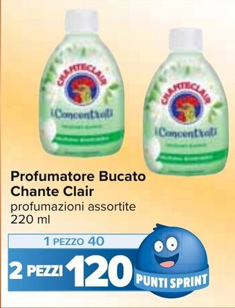 Carrefour Profumatore Bucato Chante Clair profumazioni assortite 220 ml offerta