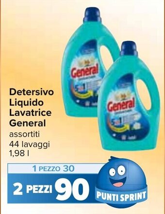 Carrefour Detersivo Liquido Lavatrice General assortiti 44 lavaggi 1,98 l offerta