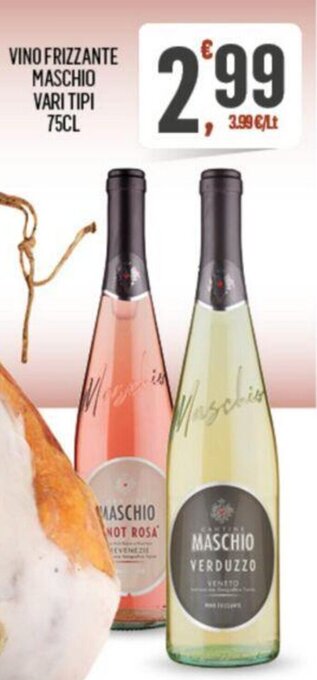 Despar VINO FRIZZANTE MASCHIO VARI TIPI 75CL offerta