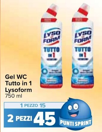 Carrefour Gel WC Tutto in 1 Lysoform 750 ml offerta
