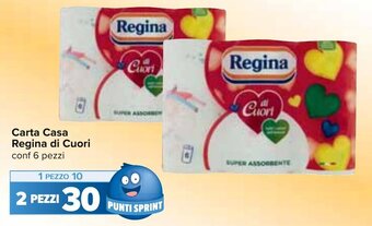 Carrefour Carta Casa Regina di Cuori conf 6 pezzi offerta