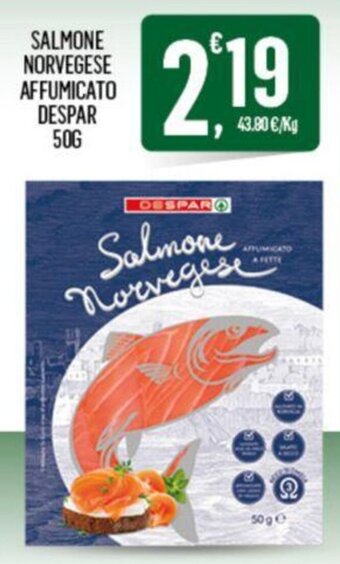 Despar SALMONE NORVEGESE AFFUMICATO DESPAR 50G offerta