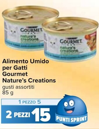 Carrefour Alimento Umido per Gatti Gourmet Nature's Creations gusti assortiti 85 g offerta