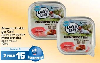 Alimento Umido per Cani Adoc day by day Monoproteine gusto maiale 100 g
