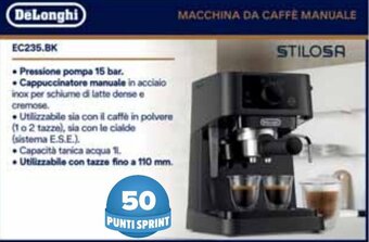 Carrefour DeLonghi MACCHINA DA CAFFE MANUALE offerta