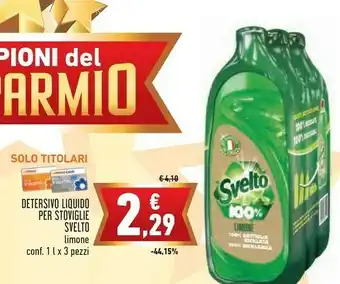 Conad Svelto 8000630720073 Detersivo Per Piatti Gel 1000 Ml offerta