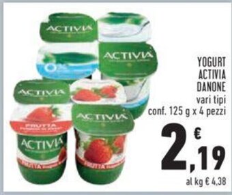 Conad YOGURT ACTIVIA DANON conf. 125 g x 4 pezzi offerta