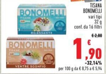 TISANA BONOMELLI vari tipi 32 g