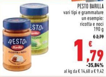Conad PESTO BARILLA 190 g offerta