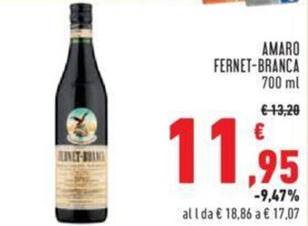 Conad AMARO FERNET-BRANCA 700 ml offerta