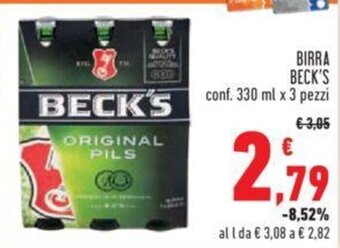 BIRRA BECK'S conf. 330 ml x 3 pezzi