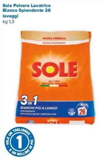 Tigre Sole Polvere Lavatrice Bianco Splendente 26 lavaggi kg 1,3 offerta