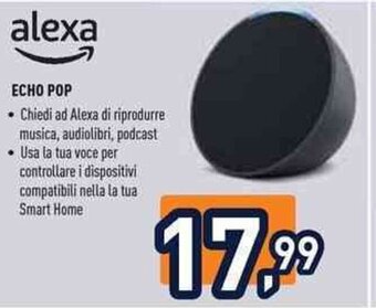 Unieuro alexa ECHO POP offerta