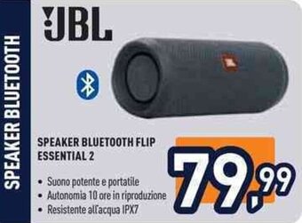 Unieuro SPEAKER BLUETOOTH FLIP ESSENTIAL 2 offerta