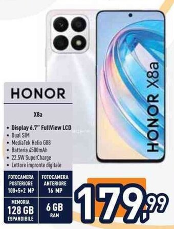 Unieuro HONOR X8a offerta