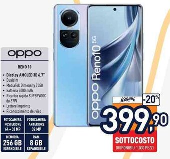 Unieuro oppo RENO 10 offerta
