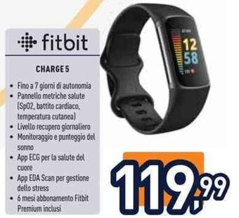 Unieuro fitbit CHARGE 5 offerta