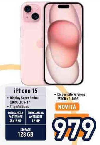 Unieuro iPhone 15 offerta