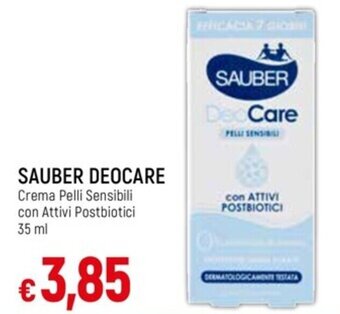 SAUBER DEOCARE Crema Pelli Sensibili con Attivi Postbiotici 35 ml