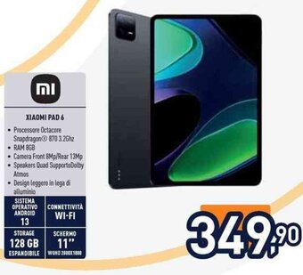 Unieuro XIAOMI PAD 6 offerta