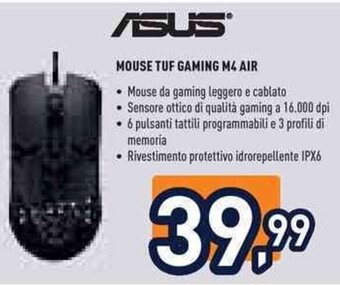 Unieuro ASUS MOUSE TUF GAMING M4 AIR offerta